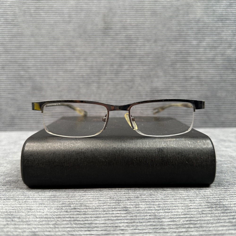 Eyebobs High Brow 2120 H1 Reading Glasses +1.75 Gunmetal Semi-Rimless Rectangle